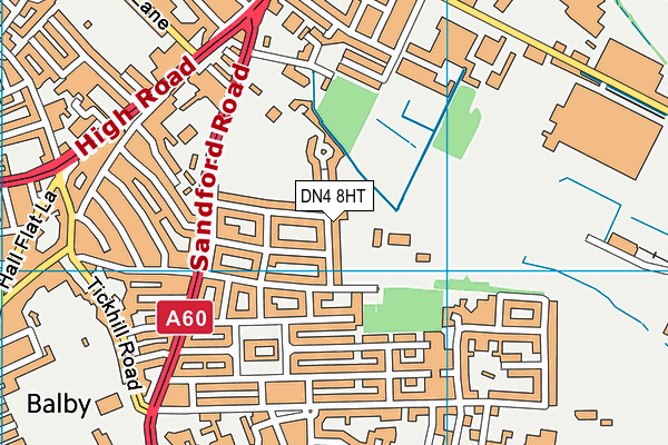 DN4 8HT map - OS VectorMap District (Ordnance Survey)