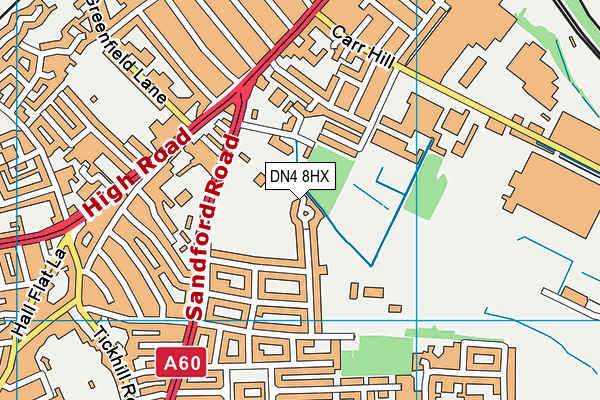 DN4 8HX map - OS VectorMap District (Ordnance Survey)