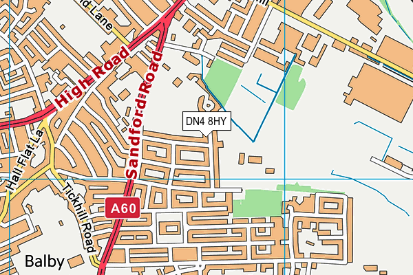 DN4 8HY map - OS VectorMap District (Ordnance Survey)