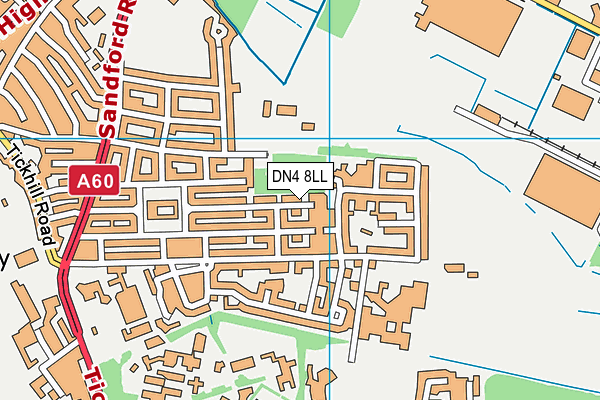DN4 8LL map - OS VectorMap District (Ordnance Survey)