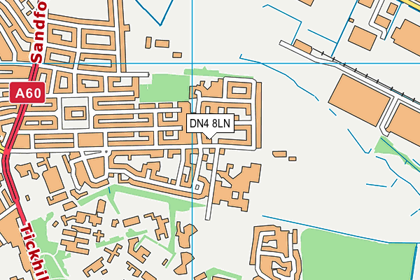 DN4 8LN map - OS VectorMap District (Ordnance Survey)