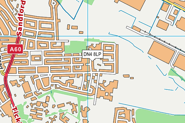 DN4 8LP map - OS VectorMap District (Ordnance Survey)