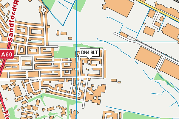 DN4 8LT map - OS VectorMap District (Ordnance Survey)
