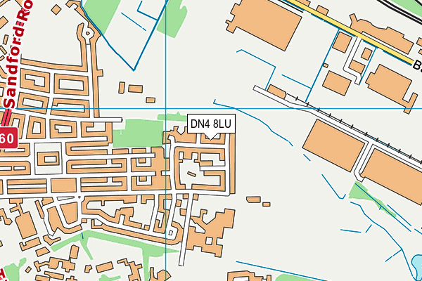 DN4 8LU map - OS VectorMap District (Ordnance Survey)