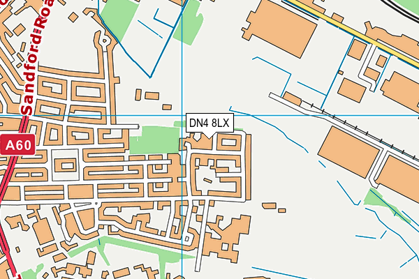 DN4 8LX map - OS VectorMap District (Ordnance Survey)