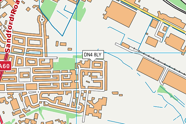 DN4 8LY map - OS VectorMap District (Ordnance Survey)