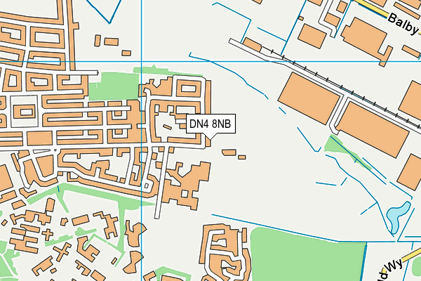 DN4 8NB map - OS VectorMap District (Ordnance Survey)