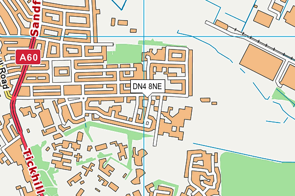 DN4 8NE map - OS VectorMap District (Ordnance Survey)