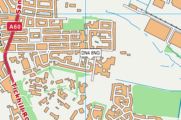 DN4 8NG map - OS VectorMap District (Ordnance Survey)