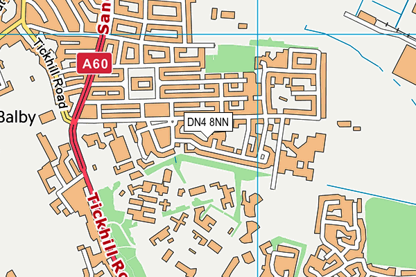 DN4 8NN map - OS VectorMap District (Ordnance Survey)