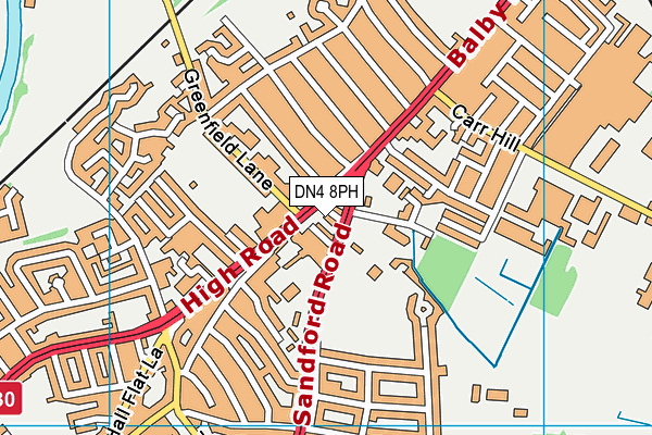 DN4 8PH map - OS VectorMap District (Ordnance Survey)