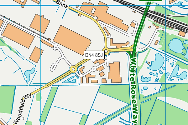 DN4 8SJ map - OS VectorMap District (Ordnance Survey)