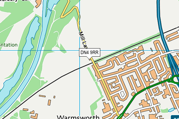 DN4 9RR map - OS VectorMap District (Ordnance Survey)