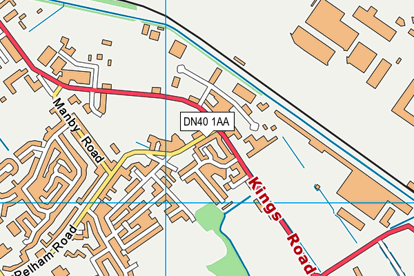 DN40 1AA map - OS VectorMap District (Ordnance Survey)