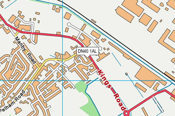 DN40 1AL map - OS VectorMap District (Ordnance Survey)