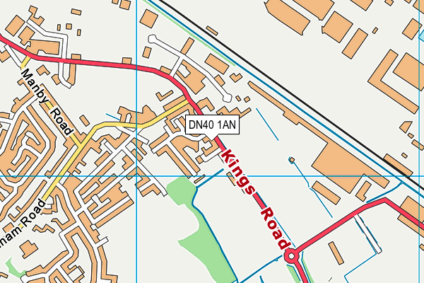 DN40 1AN map - OS VectorMap District (Ordnance Survey)