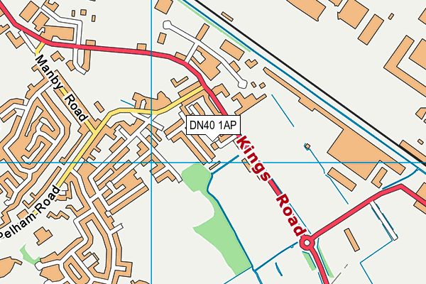 DN40 1AP map - OS VectorMap District (Ordnance Survey)