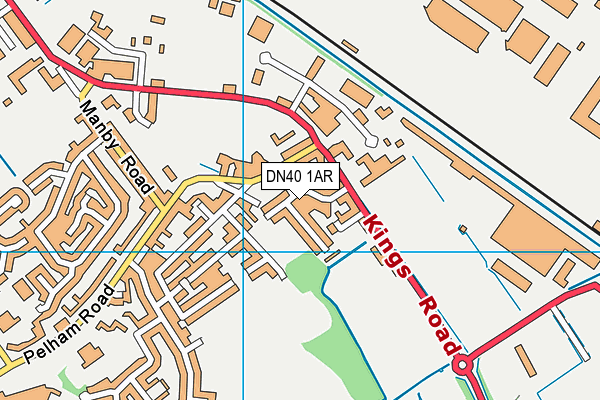 DN40 1AR map - OS VectorMap District (Ordnance Survey)