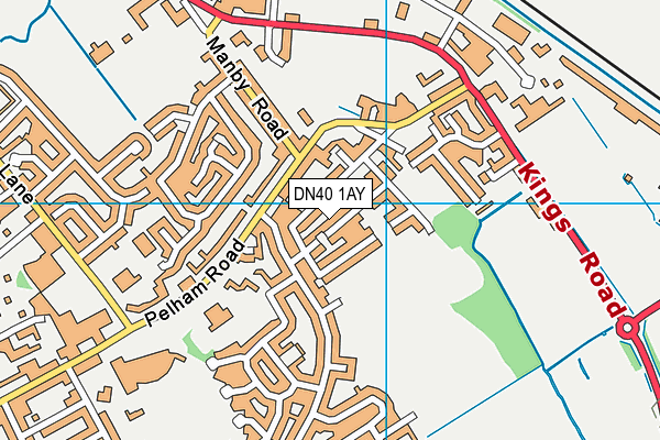 DN40 1AY map - OS VectorMap District (Ordnance Survey)