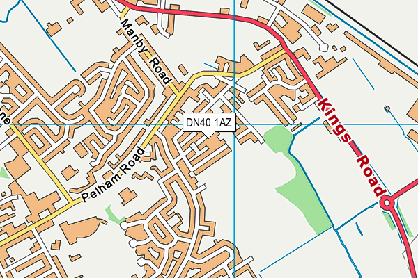 DN40 1AZ map - OS VectorMap District (Ordnance Survey)