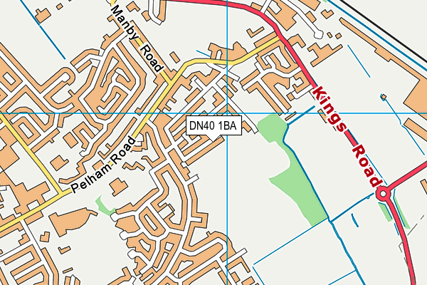 DN40 1BA map - OS VectorMap District (Ordnance Survey)