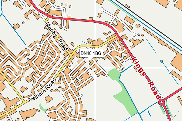DN40 1BG map - OS VectorMap District (Ordnance Survey)