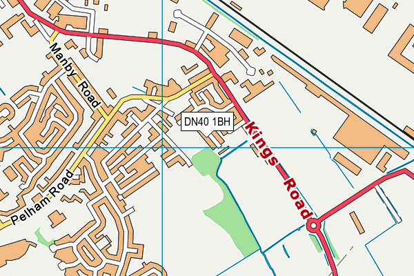 DN40 1BH map - OS VectorMap District (Ordnance Survey)