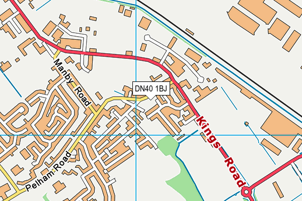 DN40 1BJ map - OS VectorMap District (Ordnance Survey)