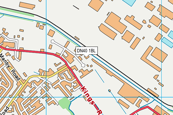 DN40 1BL map - OS VectorMap District (Ordnance Survey)