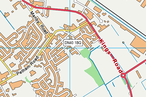 DN40 1BQ map - OS VectorMap District (Ordnance Survey)