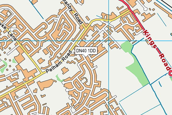 DN40 1DD map - OS VectorMap District (Ordnance Survey)