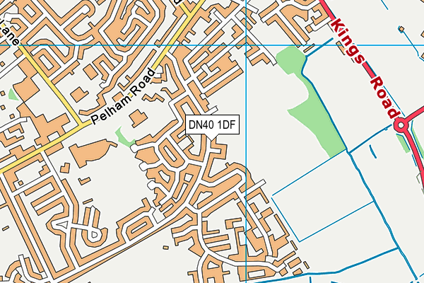 DN40 1DF map - OS VectorMap District (Ordnance Survey)