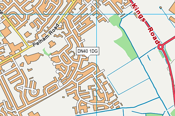 DN40 1DG map - OS VectorMap District (Ordnance Survey)
