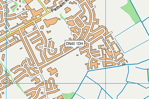 DN40 1DH map - OS VectorMap District (Ordnance Survey)
