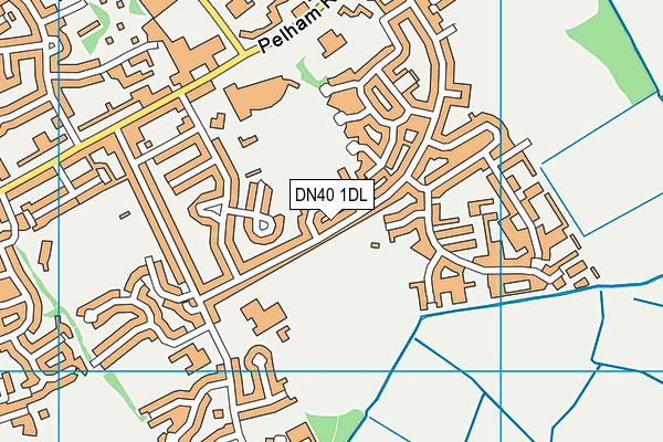 DN40 1DL map - OS VectorMap District (Ordnance Survey)