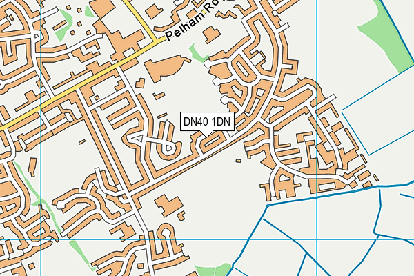 DN40 1DN map - OS VectorMap District (Ordnance Survey)