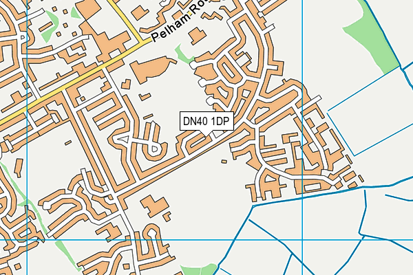 DN40 1DP map - OS VectorMap District (Ordnance Survey)