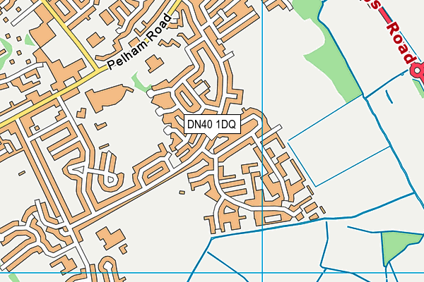 DN40 1DQ map - OS VectorMap District (Ordnance Survey)
