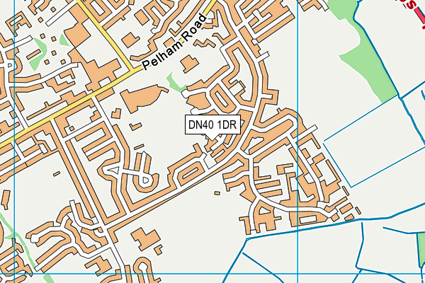 DN40 1DR map - OS VectorMap District (Ordnance Survey)