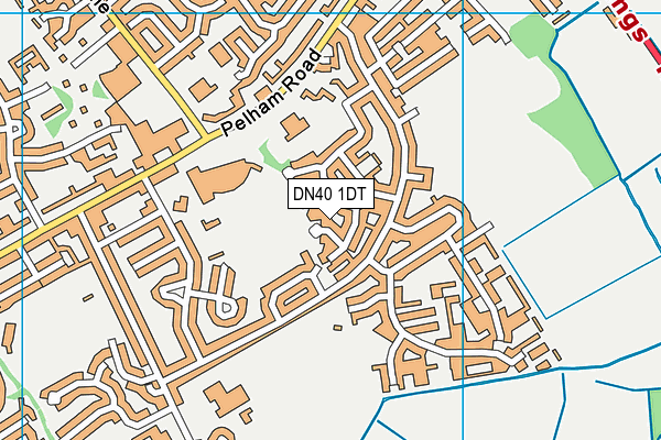 DN40 1DT map - OS VectorMap District (Ordnance Survey)