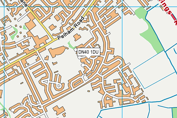 DN40 1DU map - OS VectorMap District (Ordnance Survey)