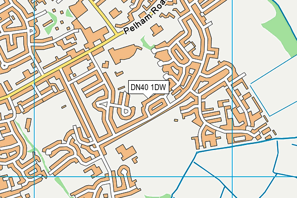 DN40 1DW map - OS VectorMap District (Ordnance Survey)