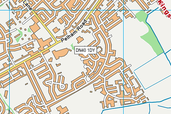 DN40 1DY map - OS VectorMap District (Ordnance Survey)