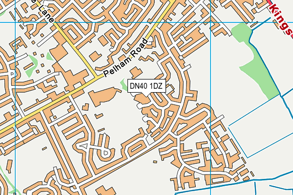 DN40 1DZ map - OS VectorMap District (Ordnance Survey)