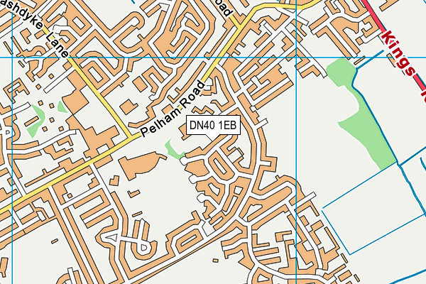 DN40 1EB map - OS VectorMap District (Ordnance Survey)