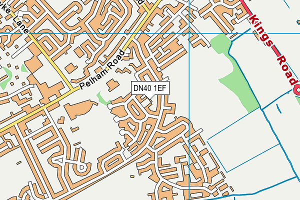 DN40 1EF map - OS VectorMap District (Ordnance Survey)