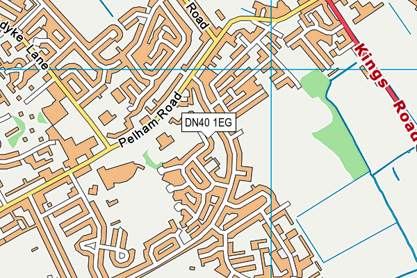 DN40 1EG map - OS VectorMap District (Ordnance Survey)