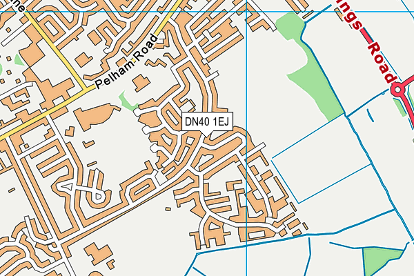DN40 1EJ map - OS VectorMap District (Ordnance Survey)