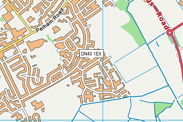 DN40 1EX map - OS VectorMap District (Ordnance Survey)