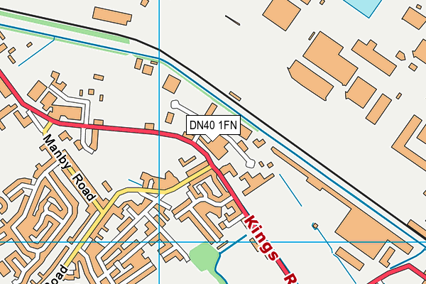 DN40 1FN map - OS VectorMap District (Ordnance Survey)